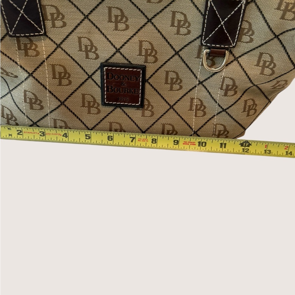Dooney & Bourke Signature Canvas Small Duffle Limited Edition Leather/Canvas - Picture 3 of 16